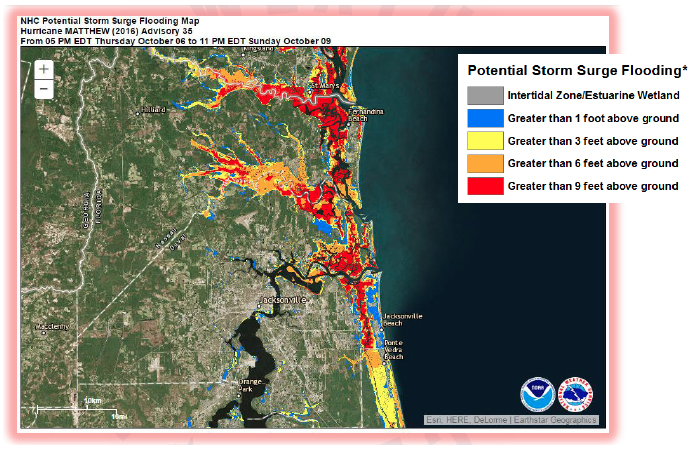 nhc storm surge potential map florida Weather Csi Reconstructing Hurricane Winds Storm Surge And nhc storm surge potential map florida